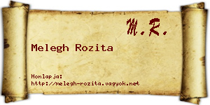 Melegh Rozita névjegykártya
